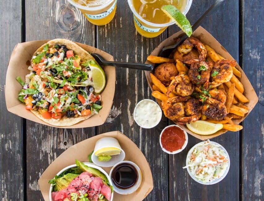 Timotis in Amelia Island food. Tacos, Shrimp, Poke